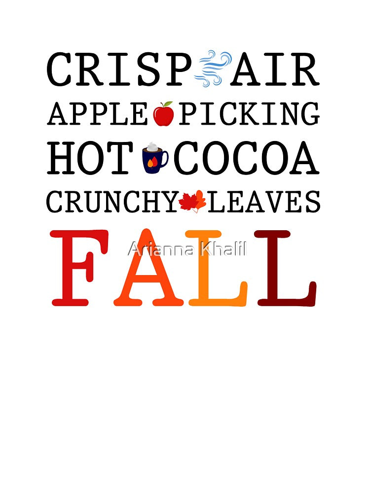 Fall Activities List by Arianna Khalil