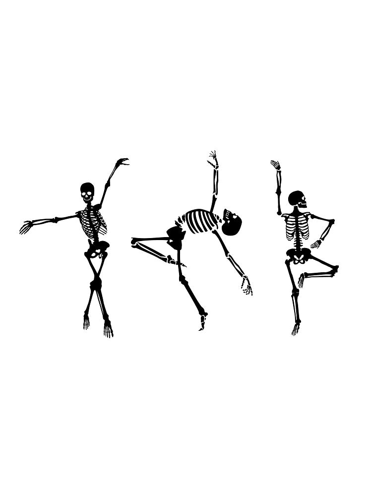 Dancing Skeletons Halloween Minimal Design by Thespase