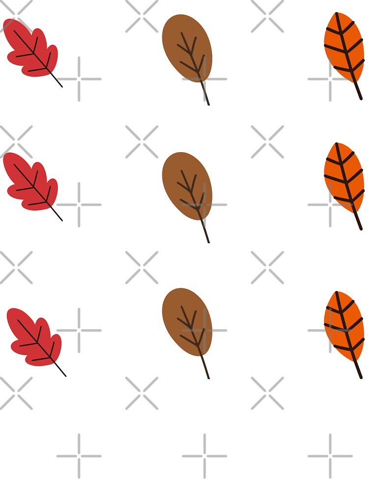 Minimalist Autumn Leaves Pattern Cute Aesthetic Fall Motif Sticker Pack by Art IN Pack