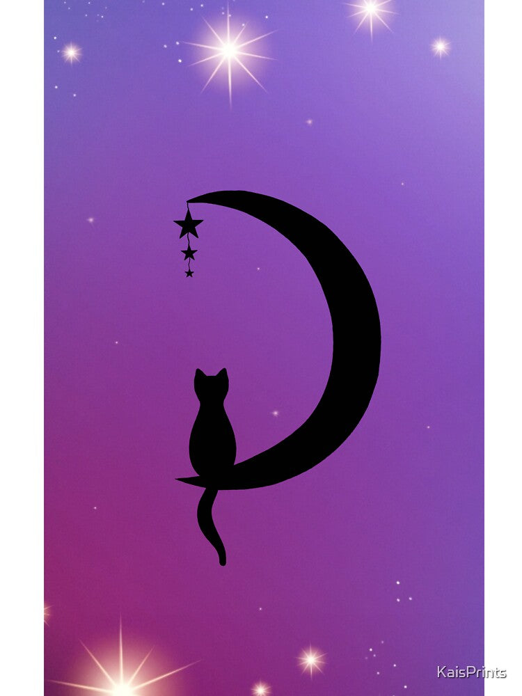Cat on moon by KaisPrints