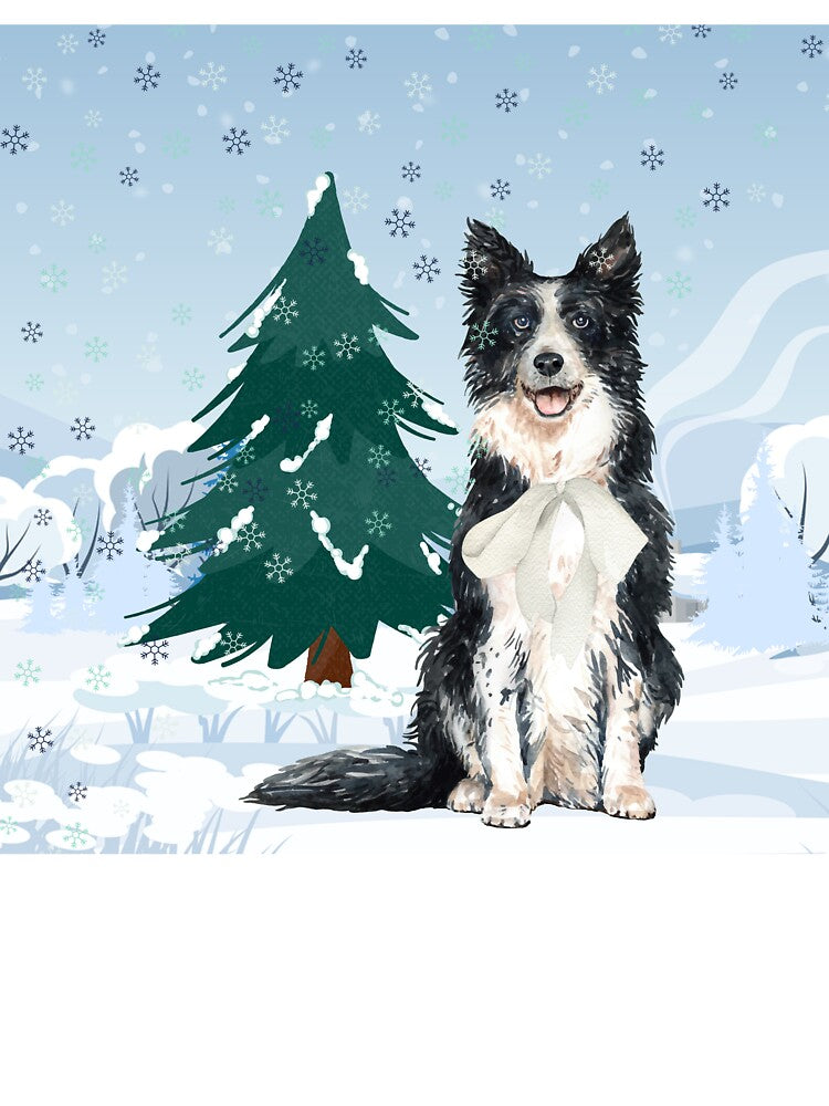 Christmas Border Collie by Abelievingheart