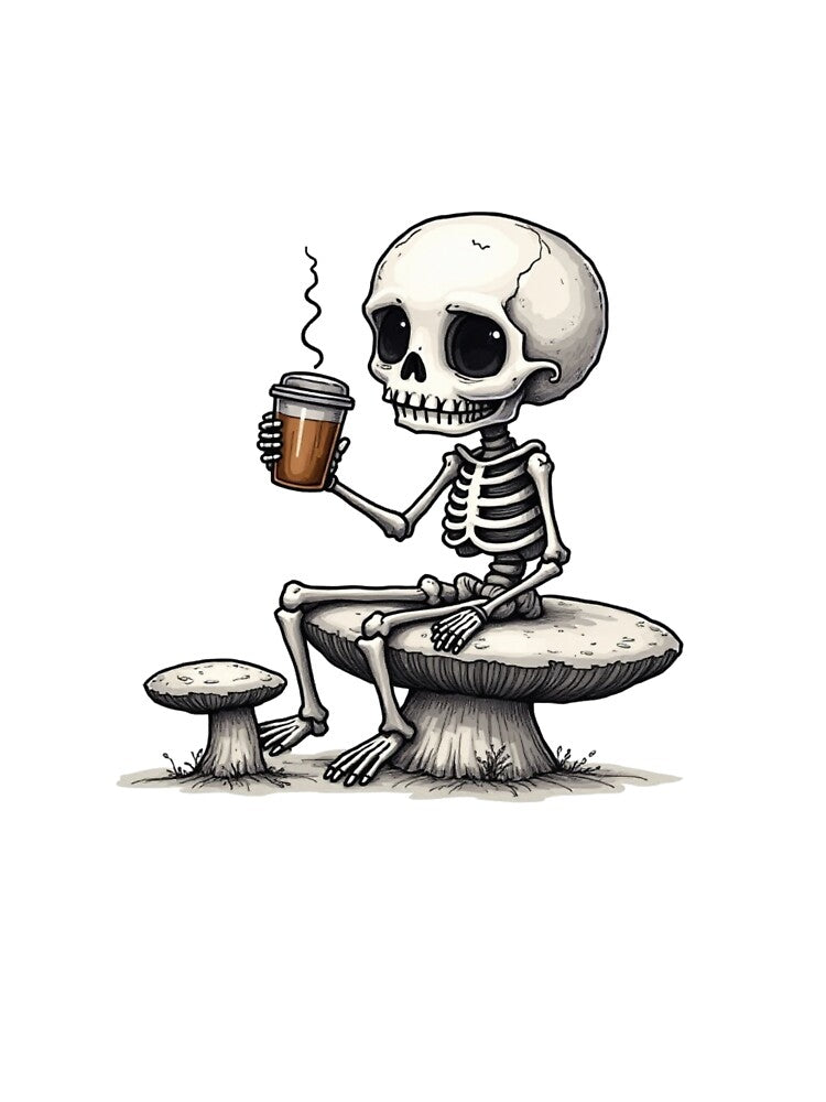 Coffee break in the mushroom forest by Oink-Shop