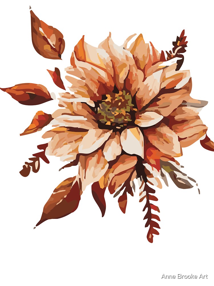Rustic Harvest Blossom – Cozy Autumn Floral Design by Anne Brooke Art