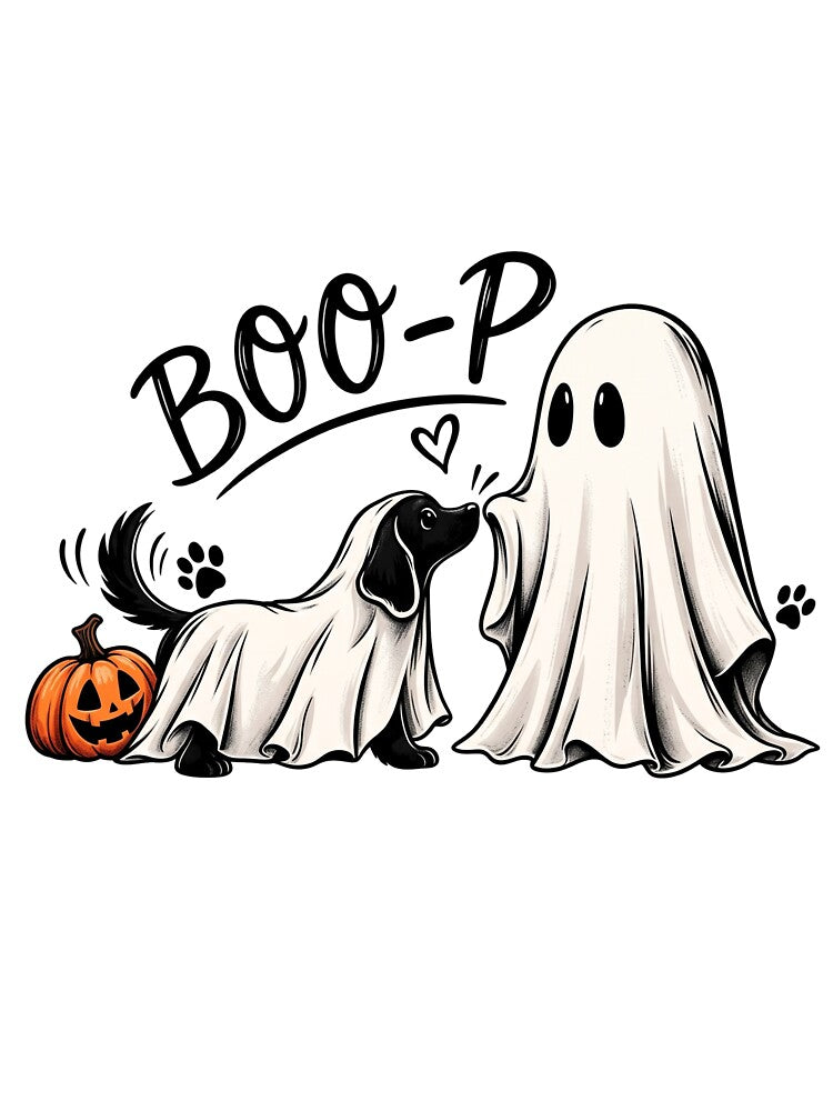 Boo-P Ghost Dog Halloween Cute Spooky by SOFWIN