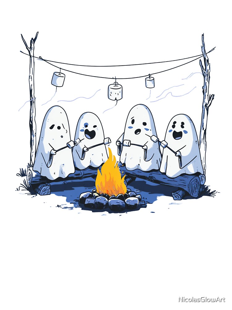 Ghost and Campfire by NicolasGlowArt