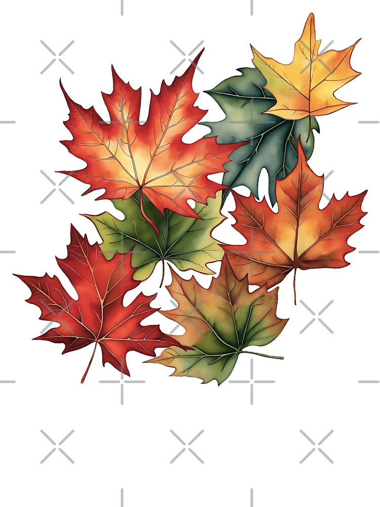 Autumn Leaf Pattern | Warm Colors by UnhingedBird