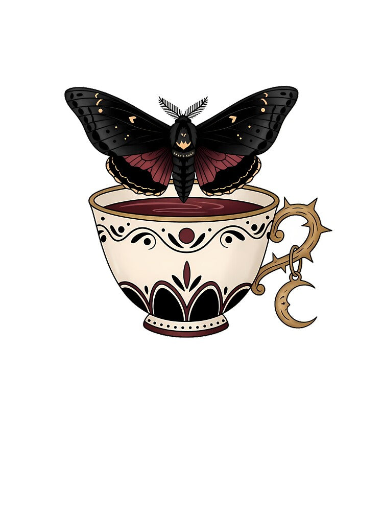 Gothic Teacup Moth by IllumeInk