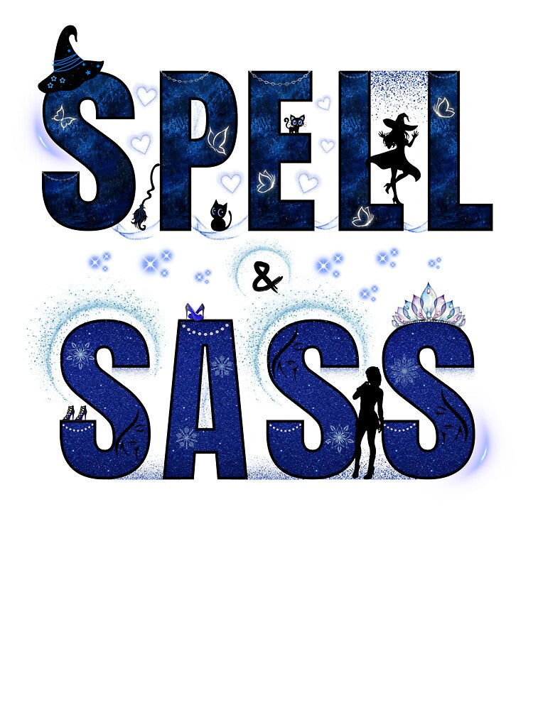Spell & Sass – Celestial Blue Magic Design by PixelByHajni