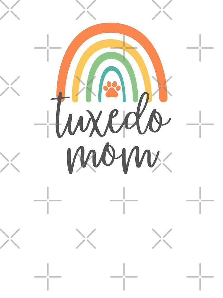 Tuxedo Cat Mom - Cat Coat - Paw Rainbow - Cat Mom Gift by patternjp