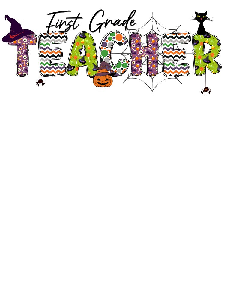 First Grade Teacher Cute Halloween by NoonMoonApparel