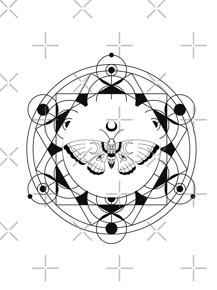 National Moth Week Gothic Design by Winter--Flowers