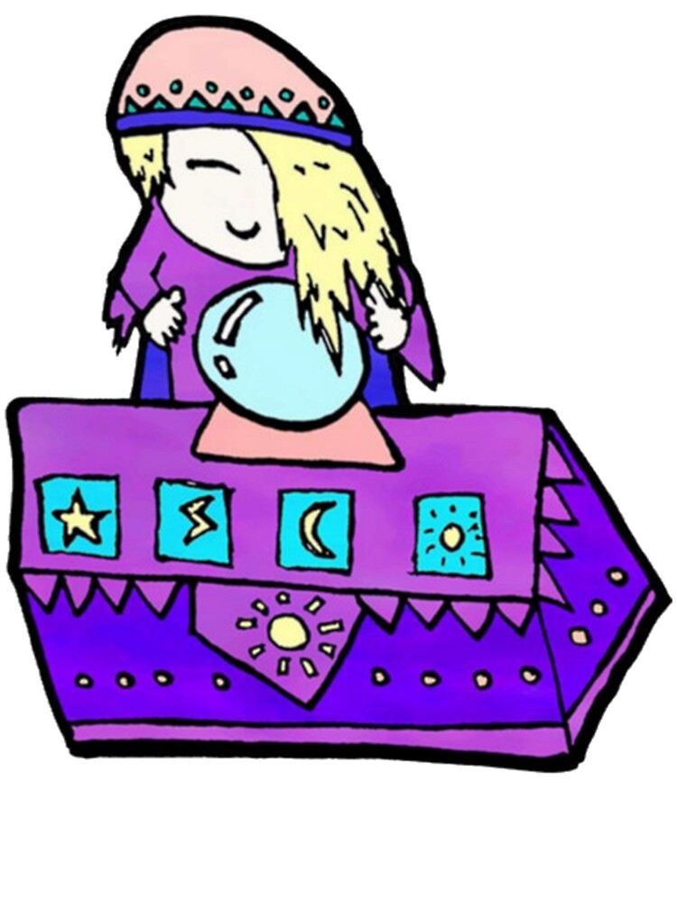 Crystal Ball Fortune Teller Cute by oddbrick-parade