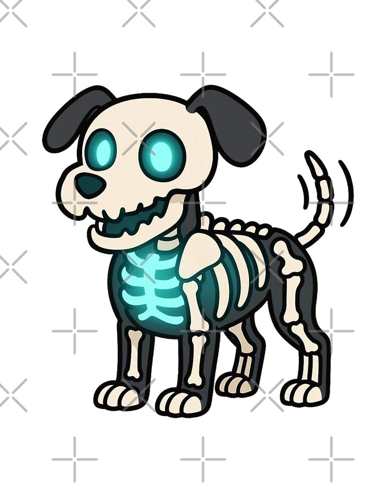 Skeleton Dog with Glowing Bones – Spooky Halloween Pup by Confuzz1ed