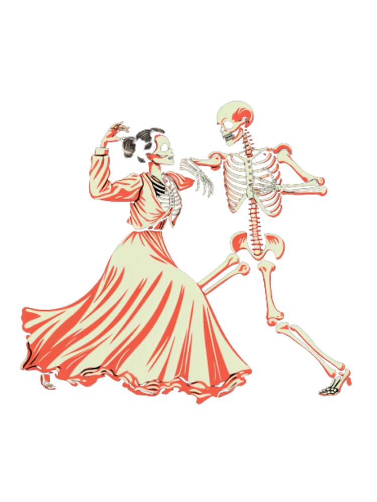 Dancing Skeletons - Spooky and Stylish Halloween Design by TEEJAMBOREE