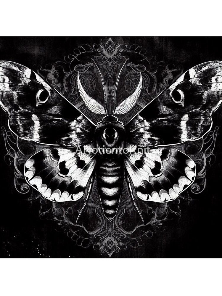 Dark Wing Death Moth v2 by ANotiontoKnit