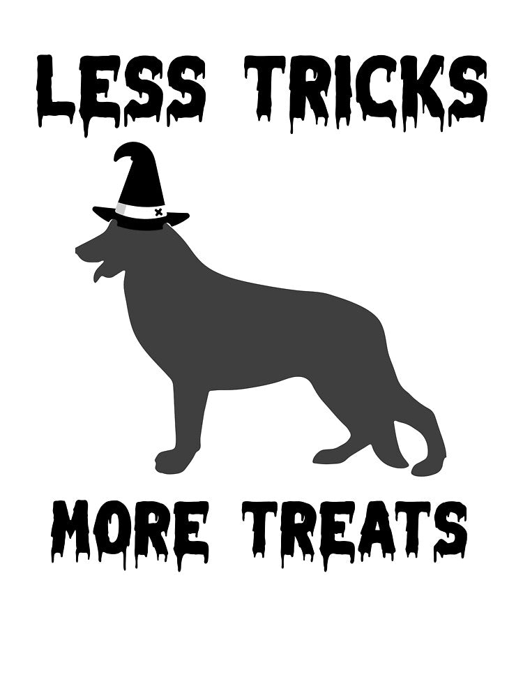 Less Tricks More Treats  – German Shepherd Alsatian Cute Halloween Dog by Hintotees
