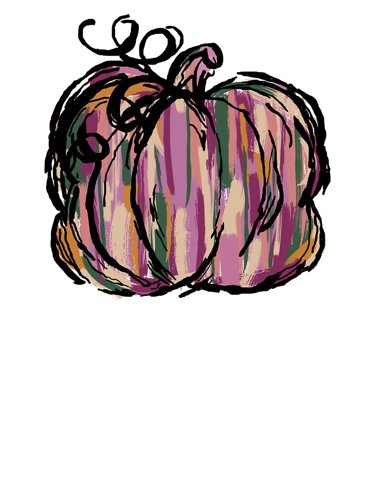 Colorful Watercolor Pumpkin by RiffCoDesigns