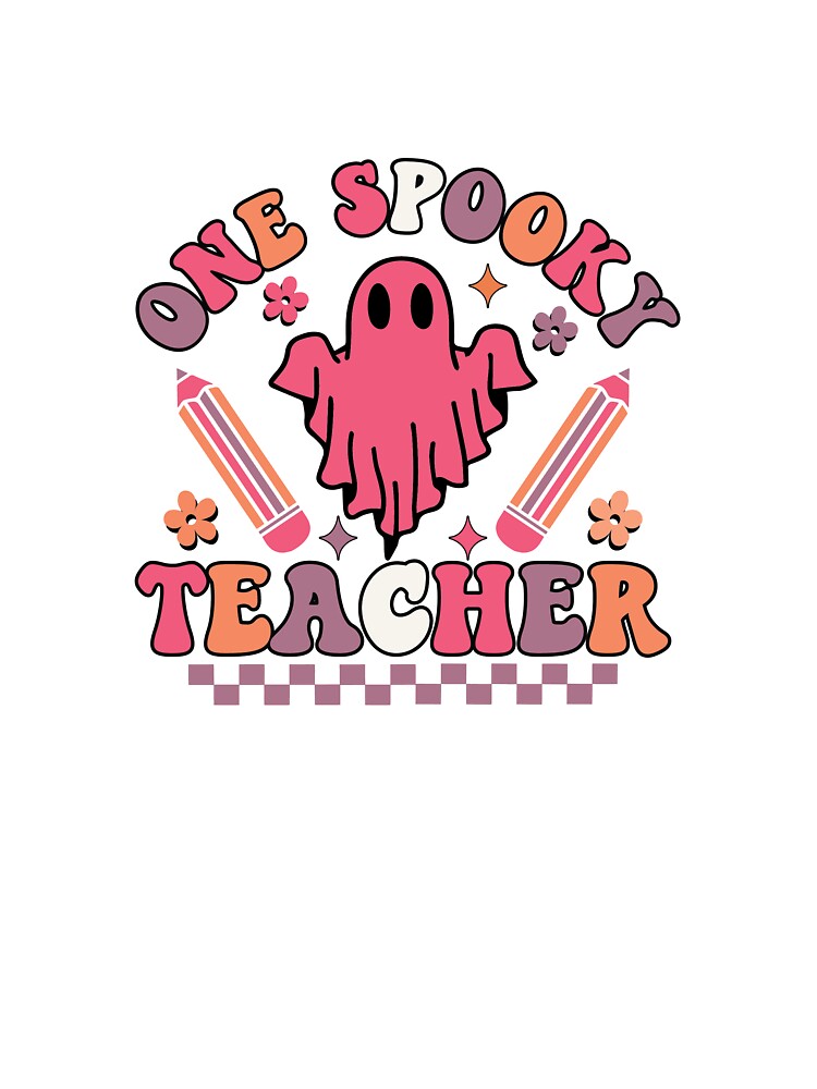 One Spooky Teacher Retro Ghost by suechtmpoa