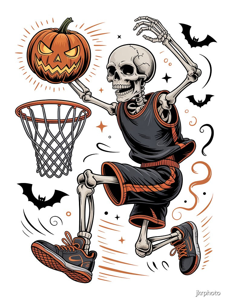 Skeleton Basketball Dunk by jkrphoto