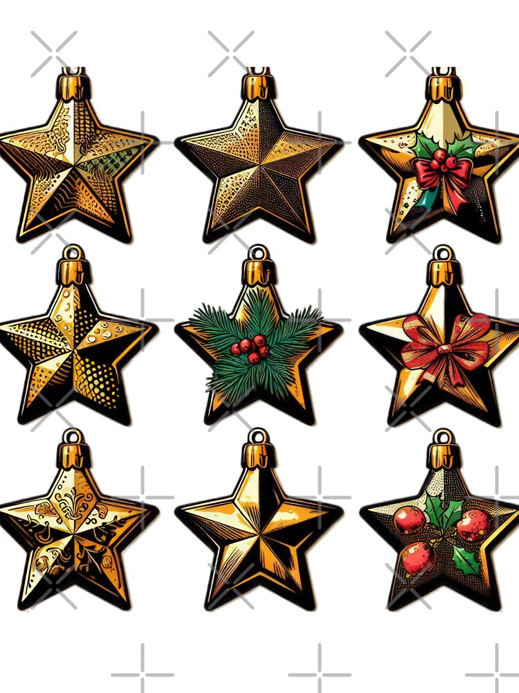 Christmas Gold Stars vintage pattern  ,Holiday Pattern,Vintage Christmas Pattern,christmas retro,Christmas Pattern by Expressions-Sel