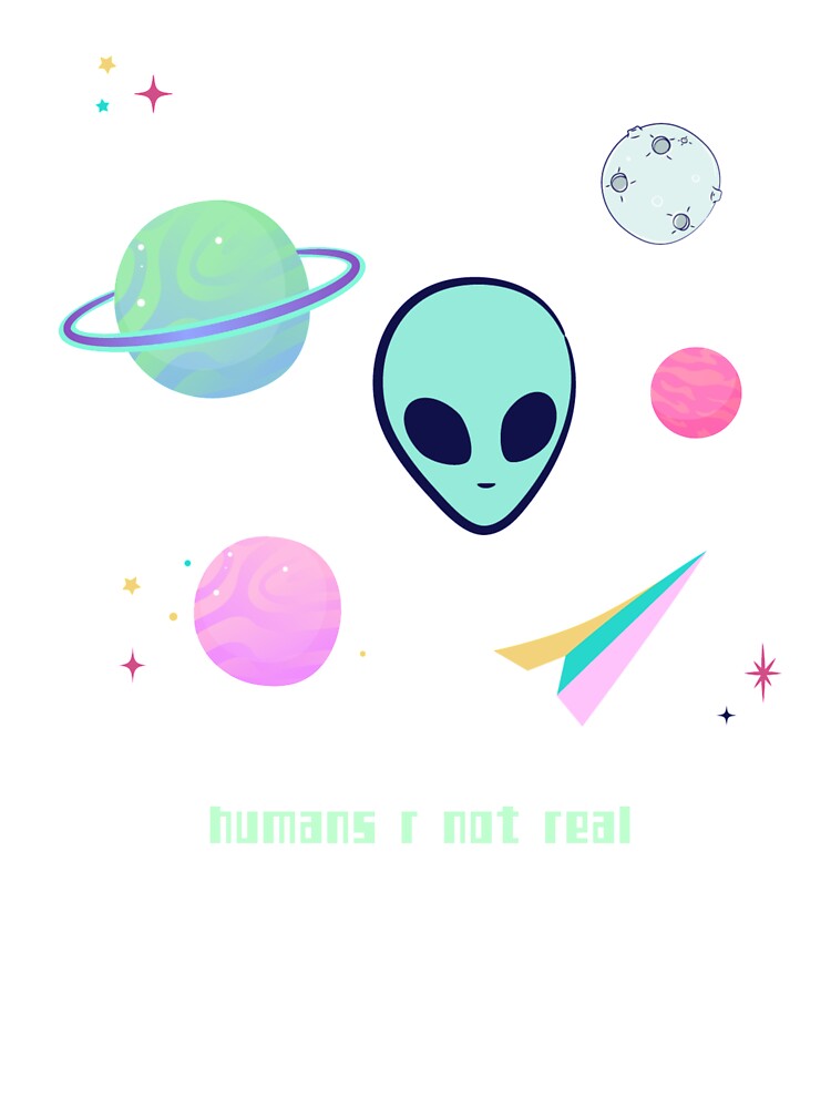 Aliens y2k Galaxy Outer Space Pastel Goth Nerd by cvt01