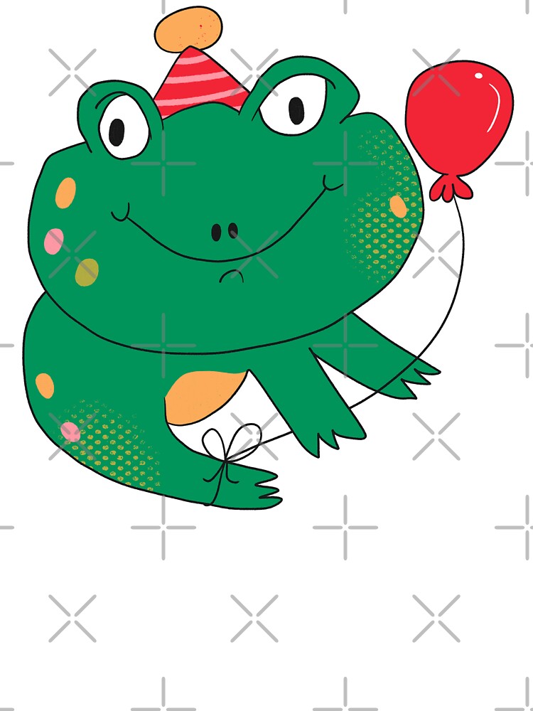 Birthday Party Freddy Frog (Red) by yellowflowerhut