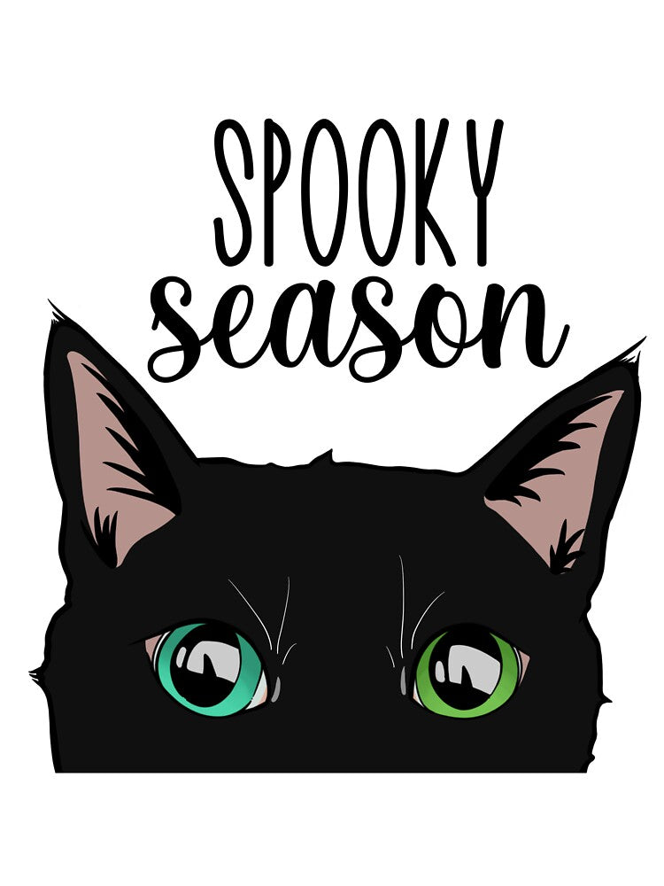 Black Cat & "spooky season" design, Halloween design by gracesaliscad