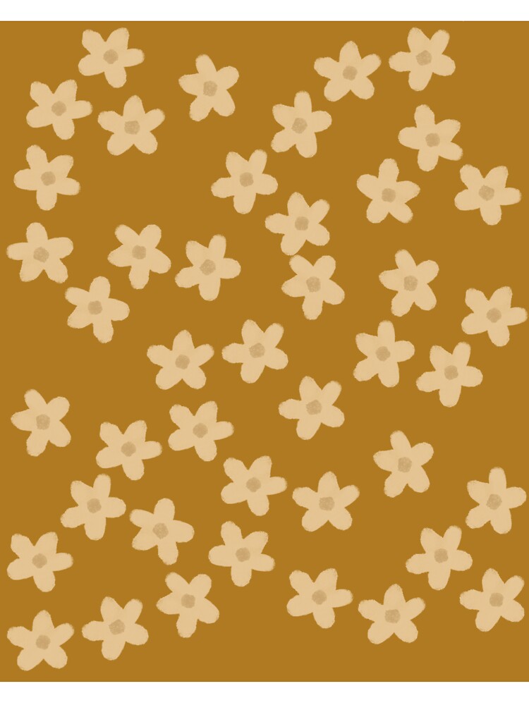 Fall Floral Daisy Print in Orange by WildeandCo