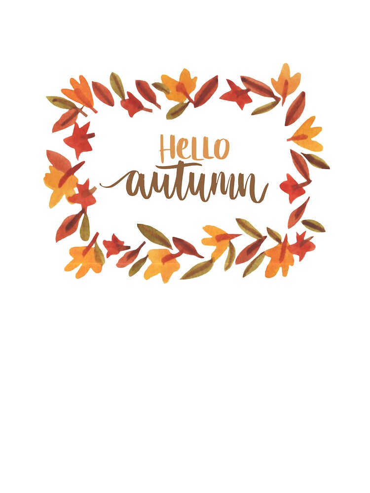 Hello Autumn Watercolor Leaves – Fall Season Design by ARTDXB