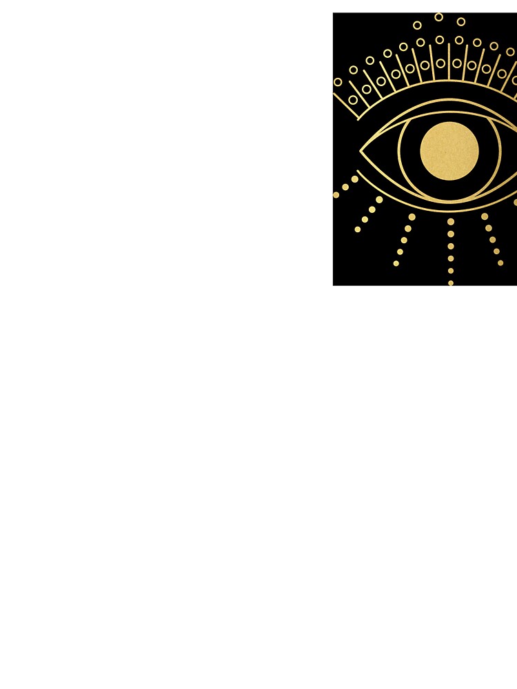 Celestial Gold Eye black background by Hollyroseart