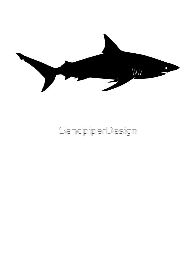Blacktip Shark Silhouette (Black) by SandpiperDesign