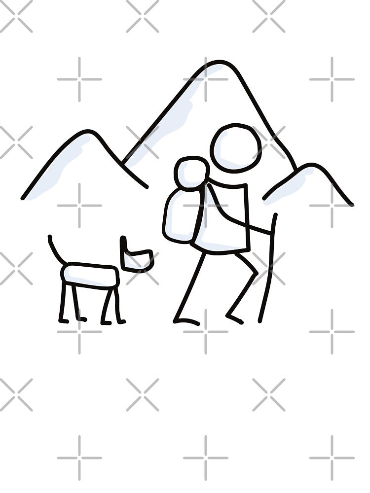 Gift For Hikers With Dogs by RoguePixel