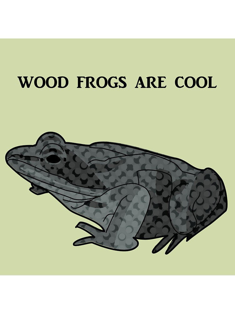 Wood Frogs are Cool onPale Green by Art in My Loft