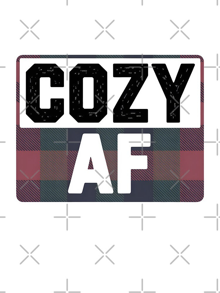 Cozy AF - Bold Flannel Fall Vibes Design by Jollys-ArtShop