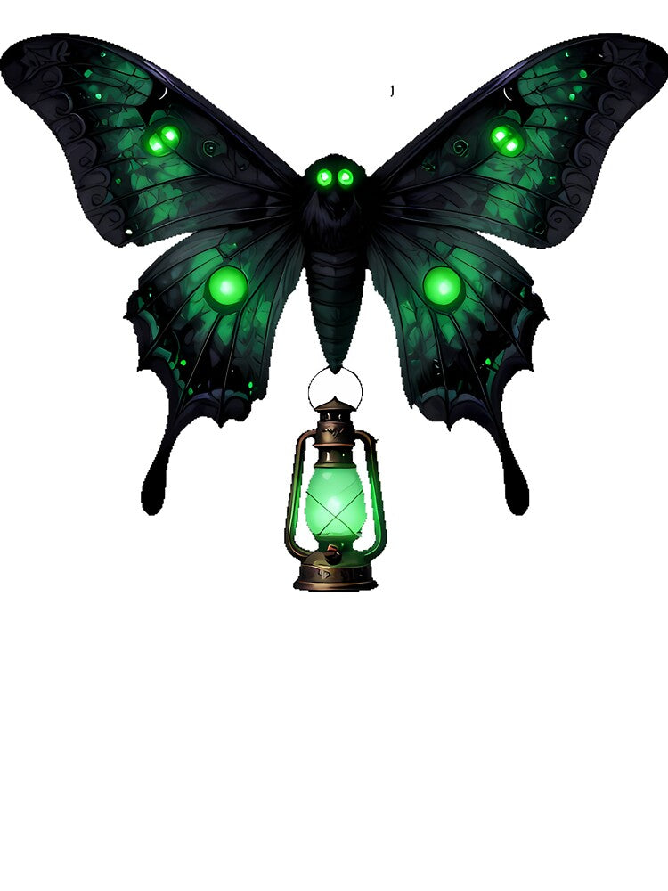 Gothic Zombie Luna Moth by IllumeInk