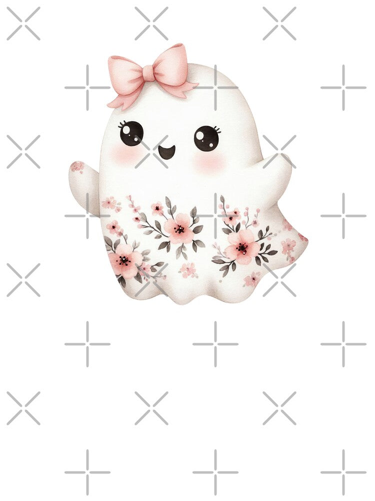 Cute girly ghost with a bow by FatBirdie