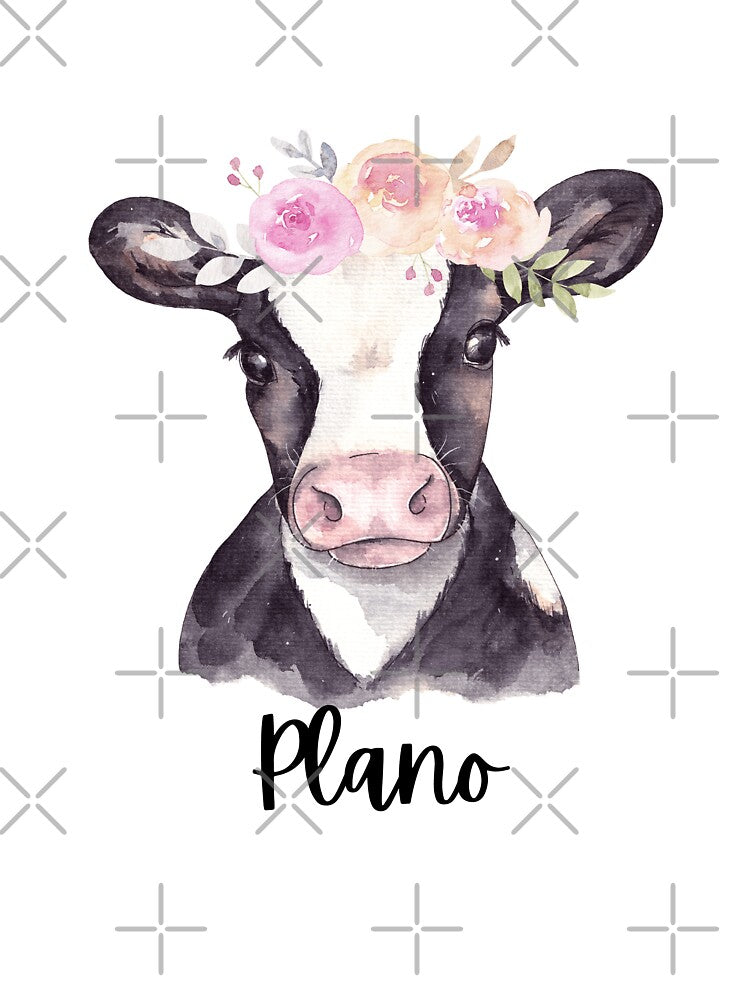 Plano Texas Cow Cute Flower Crown by HeavenlyStudio