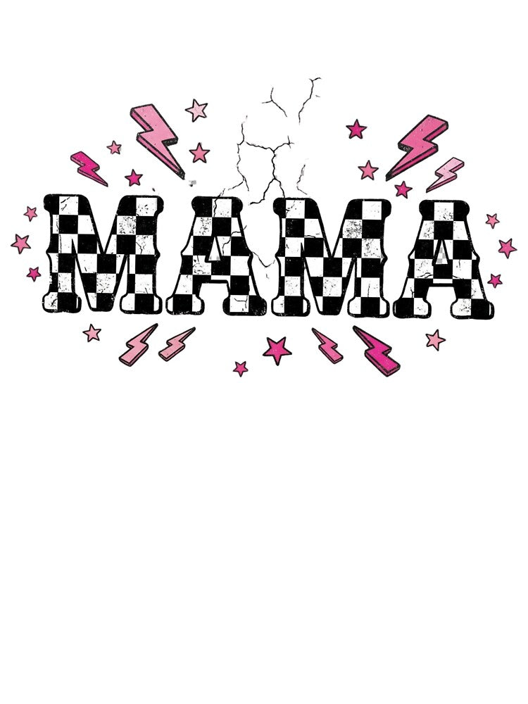 Checkered Mama Lightning Bolt by ShopVelona