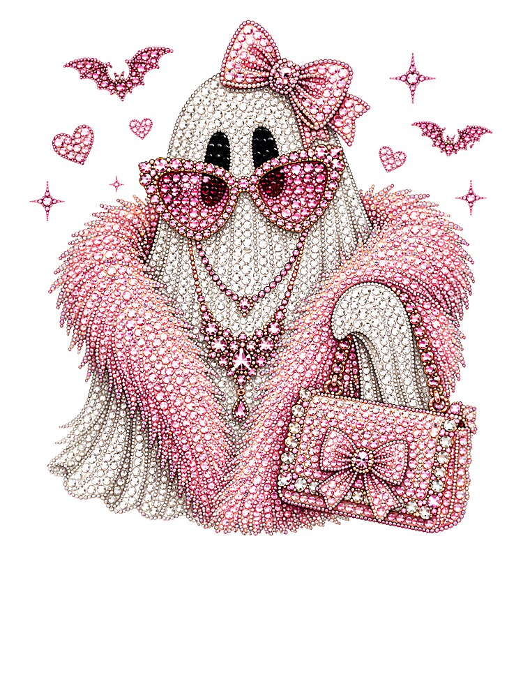 Pink Glam Ghost Coquette Halloween Boujee Spooky by Artbyrome