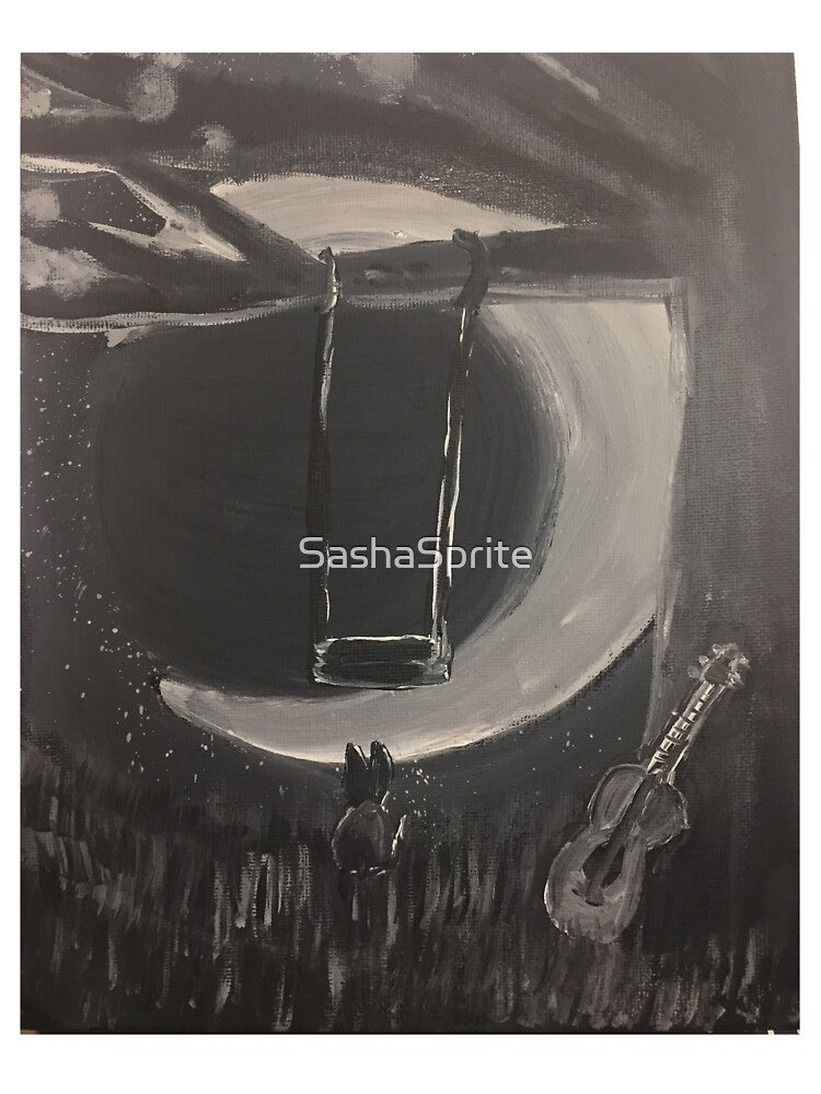 Guitar and Black Cat by SashaSprite