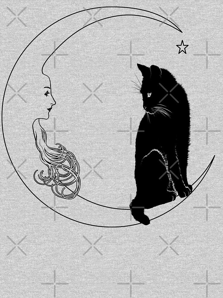 Moon Lady Black Cat by StickerArtwork