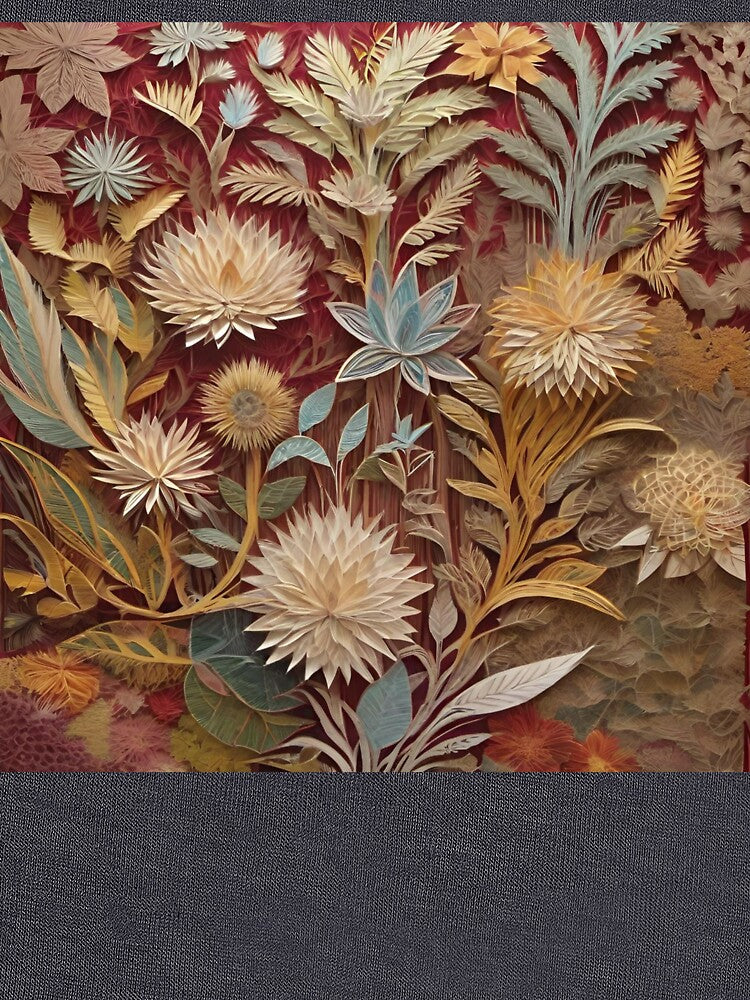 Multicolored Raffia Floral Art by BubbleGalaxy