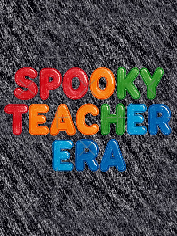 Spooky Teacher Era Cute Halloween Teacher Bubble Letter Shirt by Raw Tigers