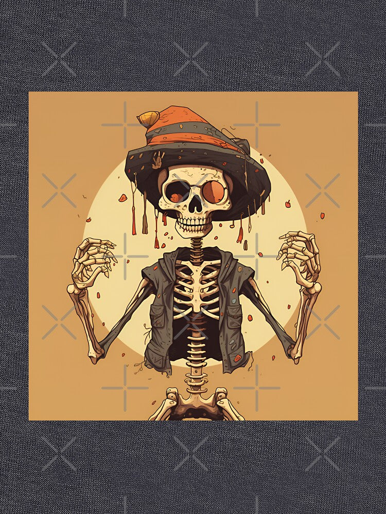 A funny dressed skeleton by grebie