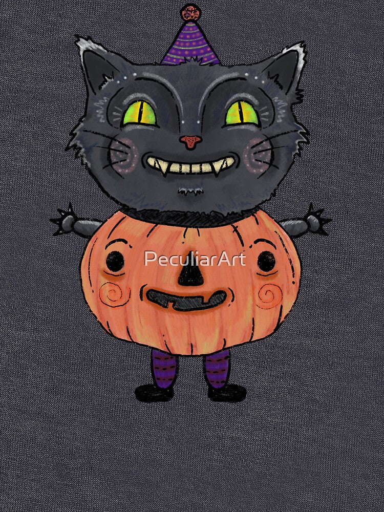 Vintage Halloween Cat by PeculiarArt