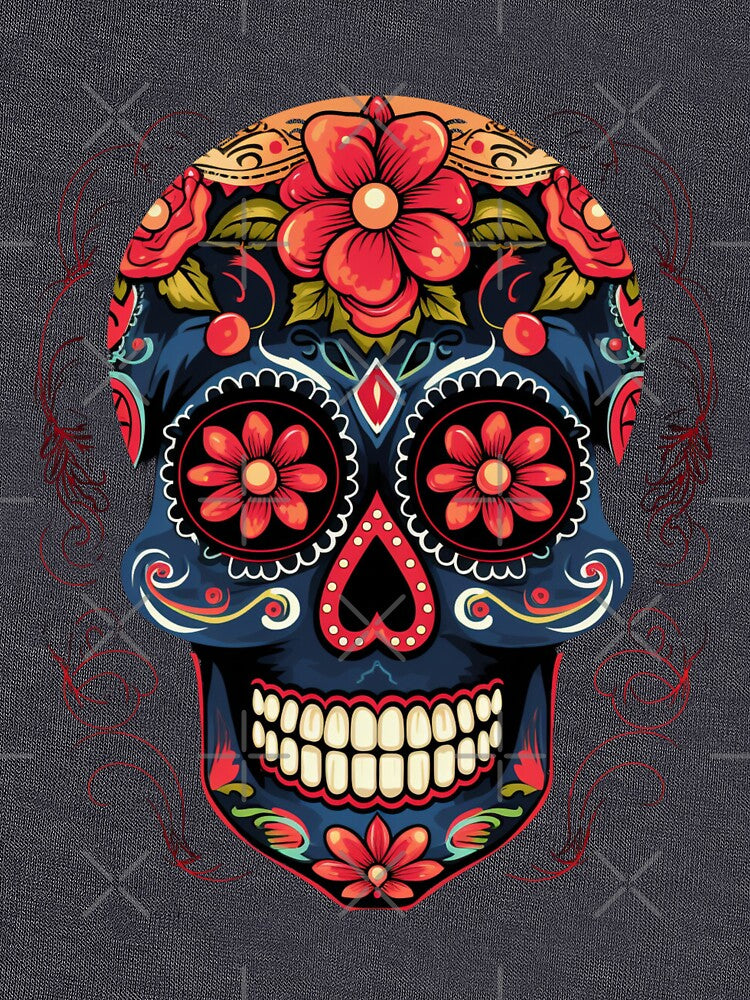 Dia de Los Muertos Skull by StudioRedKoala