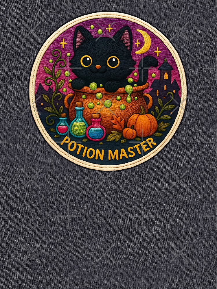 Cute Halloween Cat Cauldron Embroidery Patch by Nuist25