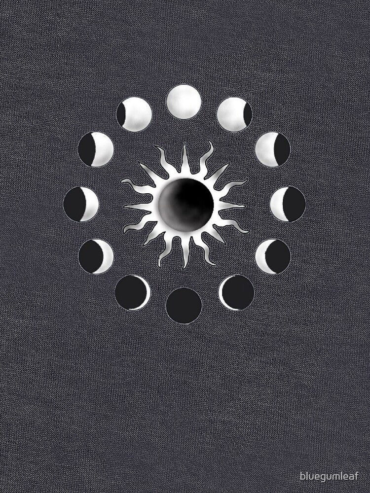 Moon Phases & Solar Eclipse by bluegumleaf