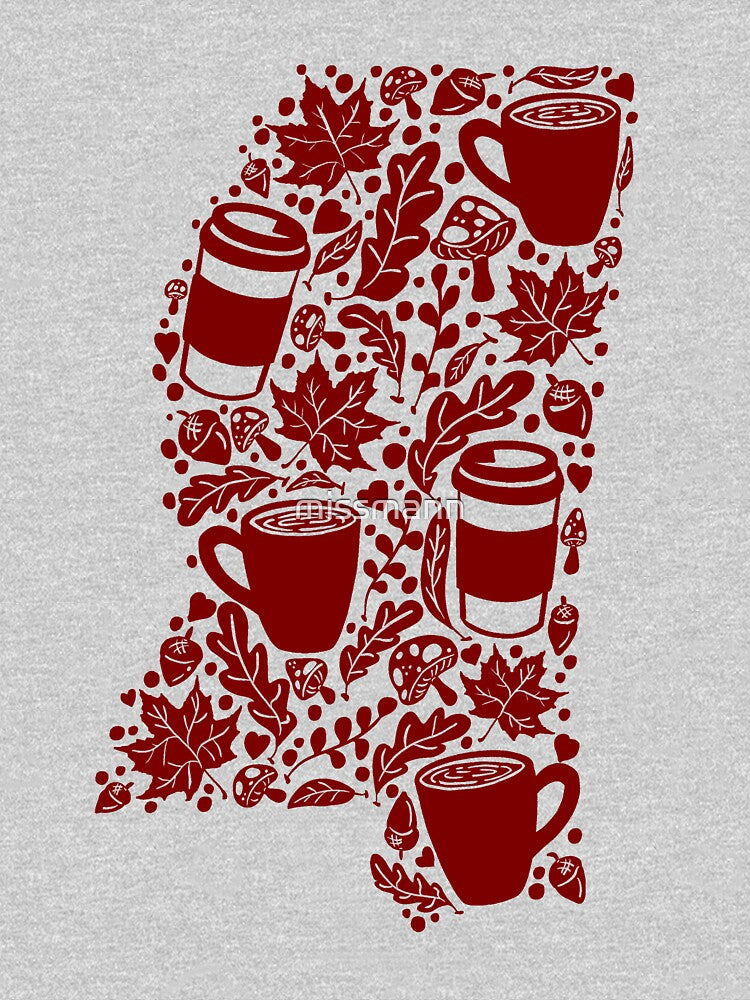 Autumn Season Mississippi Maroon silhouette by missmann