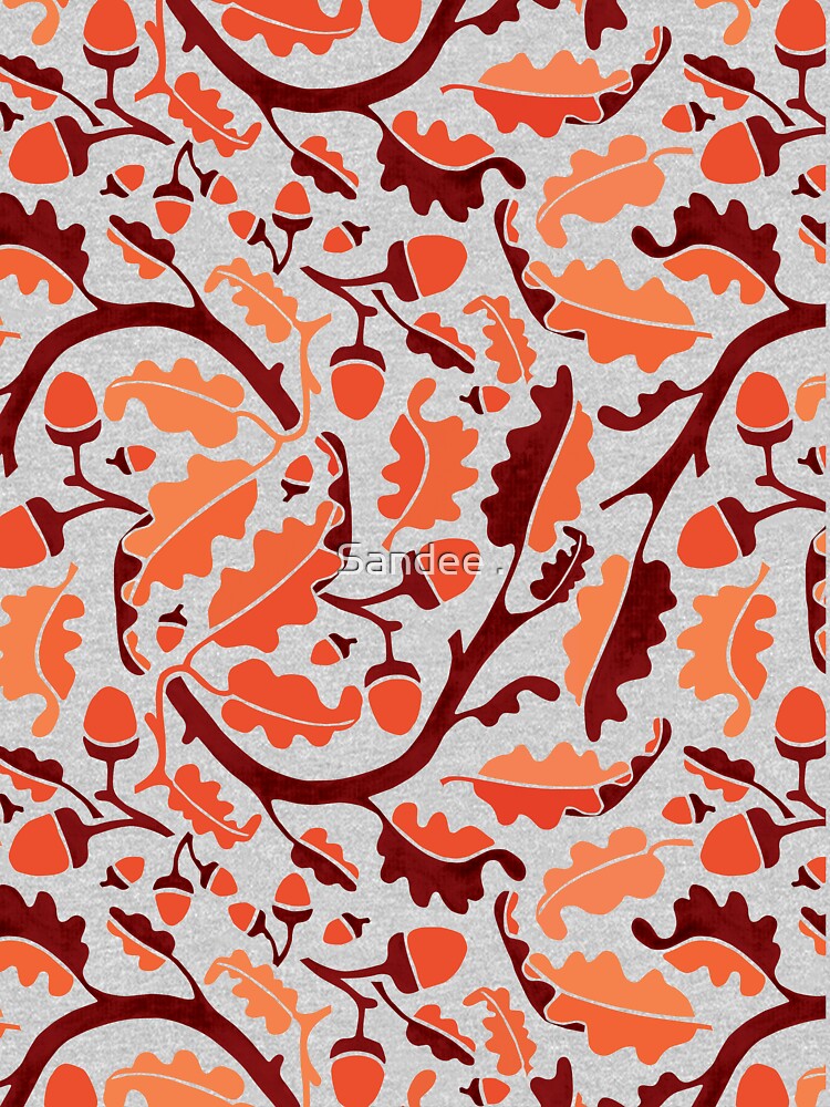 Autumn Acorn Orange by Sandee .